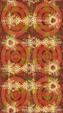 Renkli elementlerle Raster ilginç desen.