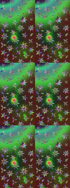 Tekstil veya kitap kapakları, imalat, duvar kağıtları, baskı, hediye paketi ve yapıştırma kitabı için çiçek eskizi geçmişi. Raster illüstrasyonu. Küçük ölçekli çiçeklerdeki basit sevimli desen.