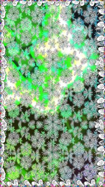 Art Inspi tarzı çiçekler ve arka plan bırakıyor. Karalama çiçekleri kusursuz desen. Raster deseni. El çizimi desen.