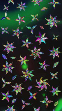 Renkli grunge soyut arkaplanı kologri çiçeklerle süslüyor. Parmak izi, kumaş, duvar kâğıdı, tekstil için raster dokusu. Nakış desenli çiçek deseni..