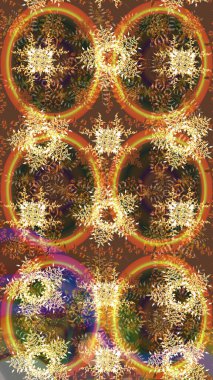 Kahverengi renkli çiçekler. Raster düz çiçek çizim deseni. Tasarım hediye paketi, tebrik kartları, posterler ve afiş tasarımı.