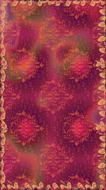 Raster dikişsiz çiçek deseni. Vadinin çiçekleri kırmızı renklerde.