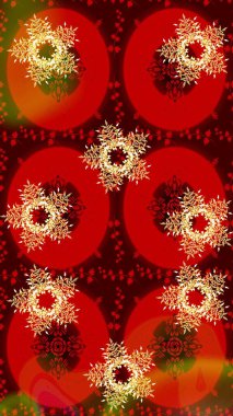 Kahverengi, turuncu ve kırmızı renkte çiçekler. Renkli Bahar Temalı Kusursuz Arkaplan. Çiçeksiz desenli arka plan, yaz çiçekleri. Düz Çiçek Elementleri Tasarımı.