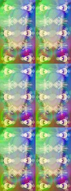 Kış kartı Mutlu Noeller, Yeni Yıl ve Mutlu Tatil Raster çizimleri. Kar taneleri arka planda. Altın rengi kar taneleri olan Noel kartı.