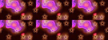 Basit bir kar tanesi. Kahverengi, siyah ve mor renkli şirin kar taneleri. Soyut duvar kâğıdı, ambalaj dekorasyonu. Kışın sembolü, mutlu noeller, mutlu yeni yıl kutlaması Raster illüstrasyonu..