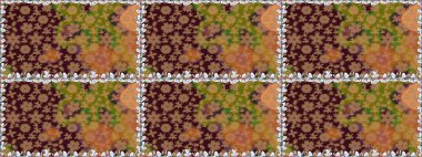 Küçük çiçekte güzel bir desen. Motley illüstrasyonu. Kahverengi çiçekli bahar çiçekleri. Moda baskıları için zarif bir şablon. Küçük renkli çiçekler..