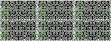 Raster illüstrasyonu. Kusursuz bir geçmişi var. Eski usul. Kumaş, tekstil, duvar kağıdı baskısı için. Raster. Tomurcukları çiçekli sevimli çiçek deseni..