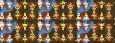 Eskiz arkaplan modeli. Raster - stok. Yapraklı çiçekler ve kahverengi renkli papatya çiçekleri..