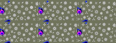 Parlak renkli çiçekli ve yeşil yapraklı harika bir çiçek deseni. Moda baskıları için zarif bir şablon. Modern çiçek arkaplanı. Halk stili.