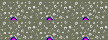 Zentangle soyut çiçekleri. Karalama çiçeği. Raster illüstrasyonu. Güzel kumaş deseni. Renkli Bahar Teması eskiz kalıbı. Düz Çiçek Elementleri Tasarımı.