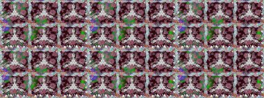 Güzel kumaş deseni. Raster illüstrasyonunda kusursuz çiçek deseni. Düz Çiçek Elementleri Tasarımı. Renkli Bahar Teması Kusursuz Arkaplan.