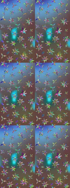 Raster çiçek desenli çiçek deseni, yapraklar, dekoratif elementler, sıçrama, lekeler, el çizimi kontur çizgileri ve Doodle çizim stili, grafik raster çizim çizimi.