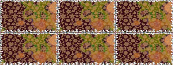 Küçük çiçekte güzel bir desen. Motley illüstrasyonu. Kahverengi çiçekli bahar çiçekleri. Moda baskıları için zarif bir şablon. Küçük renkli çiçekler..