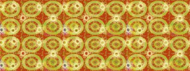 Düşen Noel stili kar taneleri. İllüzyon. Kar taneleri, kar yağışı. Güzel sarı, turuncu ve yeşil kar taneleri renkli bir arkaplanda izole edilmiş..