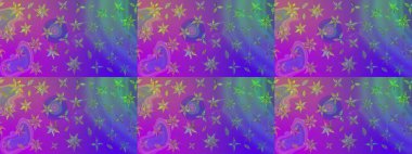 Renkli Bahar Teması eskiz kalıbı. Düz Çiçek Elementleri Tasarımı. Raster..