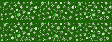 Çiçek desenli raster, yeşil çizgi grafik desenli soyut raster arkaplan. Modern stil dokusu.