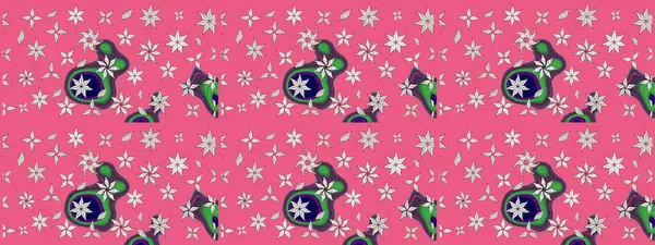 Çiçekli, yapraklı, çiçek desenli eskiz. El çizimi. Raster illüstrasyonu.