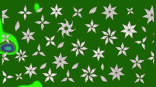 Raster suluboya çiçek deseni, narin çiçekler, yeşil çiçekler, tebrik kartı şablonu. Güzel kumaş deseni.