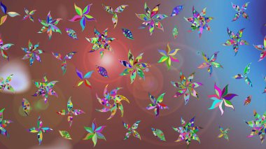 Çiçek duvar kağıdı. Raster illüstrasyonu. Kahverengi renklerde. Çizim kalıbı. Renkli süs kenarı. Hint süsü..