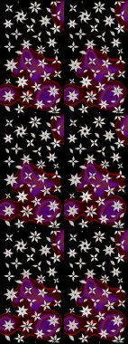 Hediye ambalaj kağıdı, tebrik kartları, posterler ve pankart tasarımı. Raster düz çiçek çizim deseni. Siyah renkte çiçekler.