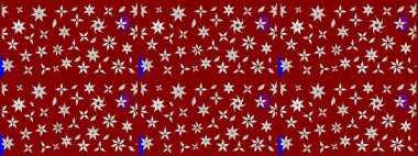 Çiçek desenli çizim. Raster illüstrasyonu. Asya tekstil tarzında. Güzel kumaş deseni. Renkli Bahar Teması eskiz kalıbı. Düz Çiçek Elementleri Tasarımı.