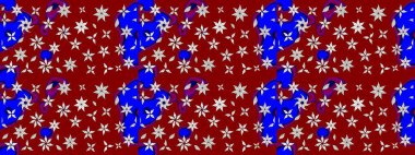 Raster illüstrasyonundaki çiçek desenli çizim. Kırmızı renklerde. Güzel kumaş deseni. Raster illüstrasyonu.