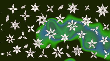 Sketch Colour Spring Theme eskiz kalıbı. Düz Çiçek Elementleri Tasarımı. Sevimli çiçek raster deseni. Gri renkli çiçekler.