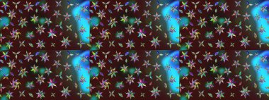 Eskiz klasiği. Renkli Bahar Teması eskiz kalıbı. Düz Çiçek Elementleri Tasarımı. Raster Şirin kumaş deseni.