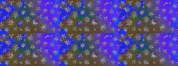 Mor renkli etnik çiçeklerle zarif bir eskiz şekli. Asya Tekstil 'inde Raster Çiçek İllüstrasyonu.