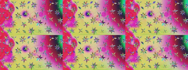 Tarafsız renklerde yaz çiçekleri. Raster deseni. Küçük çiçekteki sevimli çiçek deseni. Raster illüstrasyonu.