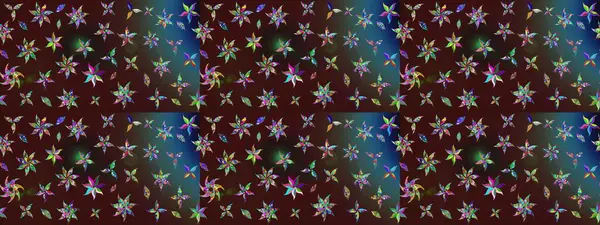 Moda baskıları için zarif bir şablon. Çiçekli yaz çiçekleri. Küçük çiçekte güzel bir desen. Robot resim. Küçük renkli çiçekler. Motley illüstrasyonu.