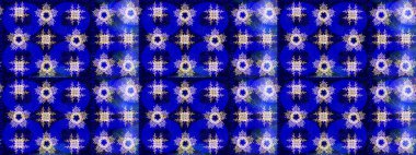 Snowflakes desen. Renk arka plan üzerinde izole soyut kar taneleri ile düz tasarım. Raster resim. Raster kar taneleri arka plan. Kar tanesi renkli desen.