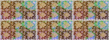 Raster altın pürüzsüz desen. Kusursuz altın desenli bukleler. Doğu tarzı arabesk tarzında altın elementler. Kahverengi renklerde pürüzsüz desen.