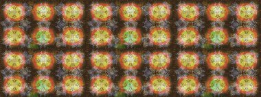 Lace Snowflakes 'in etnik kökü. Kumaş veya Duvar Kağıdı Tasarımı. Stilize Çiçekler. Raster illüstrasyonu. Tekstil için Lacy Fashion Print. Folk Style. Mandalas Dekoratif Doku Arkaplanı.