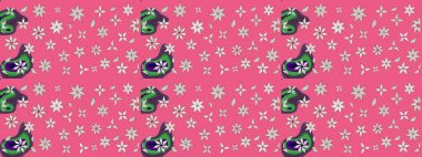 Güzel kumaş deseni. Raster illüstrasyonu. Bahar çiçekli güzel bir çiçek deseni..