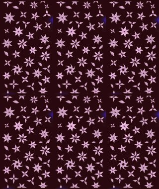 Küçük çiçekteki sevimli çiçek deseni. Kahverengi renkte çiçekler.