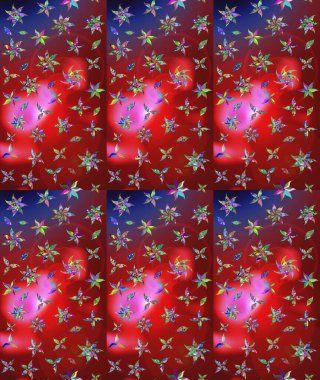 Çiçek tasarımı için inanılmaz bir kolaj cenneti tarzı. Çiçekli zambakların eskiz geçmişi. Parlak çiçekli kolaj çiçekleri kırmızı.