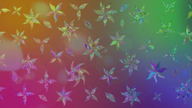 Kahverengi çiçekli eskiz deseni, suluboya çiçek deseni, sevimli çiçek, duvar kağıdı, kart veya kumaş için fayanslı. Raster - stok.