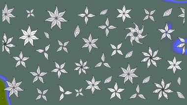 Vadinin çiçekleri tarafsız renklerde. Raster çiçek desenleri çiziyor..