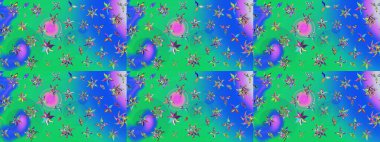 Raster illüstrasyonu. Mavi renkli, zarif çiçek buketli suluboya. Düz Çiçek Elementleri Tasarımı. Renkli Bahar Teması çizim şablonu.