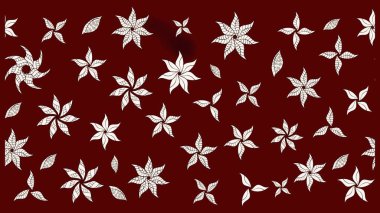 Vadinin çiçekleri kırmızı renklerde. Çiçeksel çizim kalıbının çizimi.