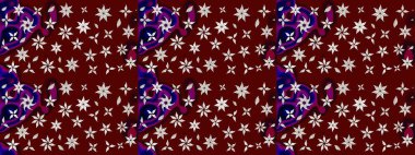 Nakış desenli çiçek deseni. Renkli grunge renkli çiçeklerle soyut bir arka plan oluşturur. İzler, kumaş, duvar kağıtları, tekstil için raster dokusu.