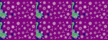 Mor renkte manzaralı çiçek deseni. Sevgililer günü ve tebrik kartı konsepti için şık bir davetiye. Üst manzara, yumuşak stil. Çiçek kompozisyonu, el boyası, hassas şablon..