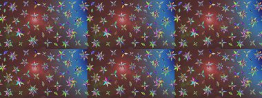 Raster illüstrasyonu. Kahverengi renklerde. Kahverengi renkte kahverengi papatya deseni.