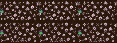 Halk tarzı. Modern çiçek arkaplanı. Parlak renkli çiçekleri ve kahverengi renkli yaprakları olan harika bir çiçek deseni. Moda baskıları için zarif bir şablon.