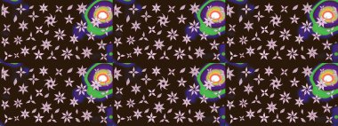 Moda baskıları için zarif bir şablon. Küçük renkli çiçekler. Çiçekli bahar çiçekleri. Motley illüstrasyonu. Küçük çiçekte şirin desenler.