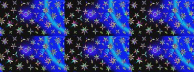 Modaya uygun kumaş deseni. Düz Çiçek Elementleri Tasarımı. Sevimli çiçek raster deseni. Renkli Yaz Teması çizim şablonu.