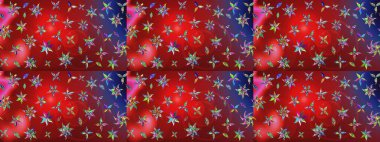 Renkli Yaz Temalı eskiz kalıbı. Sevimli çiçek raster deseni. Düz Çiçek Elementleri Tasarımı. Kırmızı renkte çiçekler.