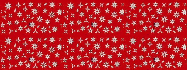 Kırmızı renkte etnik çiçeklerle süslenmiş zarif bir eskiz şekli. Raster Çiçek İllüstrasyonu güzel tekstil..