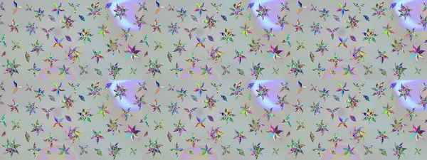 Çizim çiçek deseni duvar kâğıdı olarak kullanılabilir. Raster illüstrasyonu. Gri renkli çiçekler.